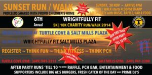 Help The Sands Support Provo’s Children On Sunday, November 30th: Wrightfully Fit Charity Sunset Walk/Run To Support Provo Children’s Home