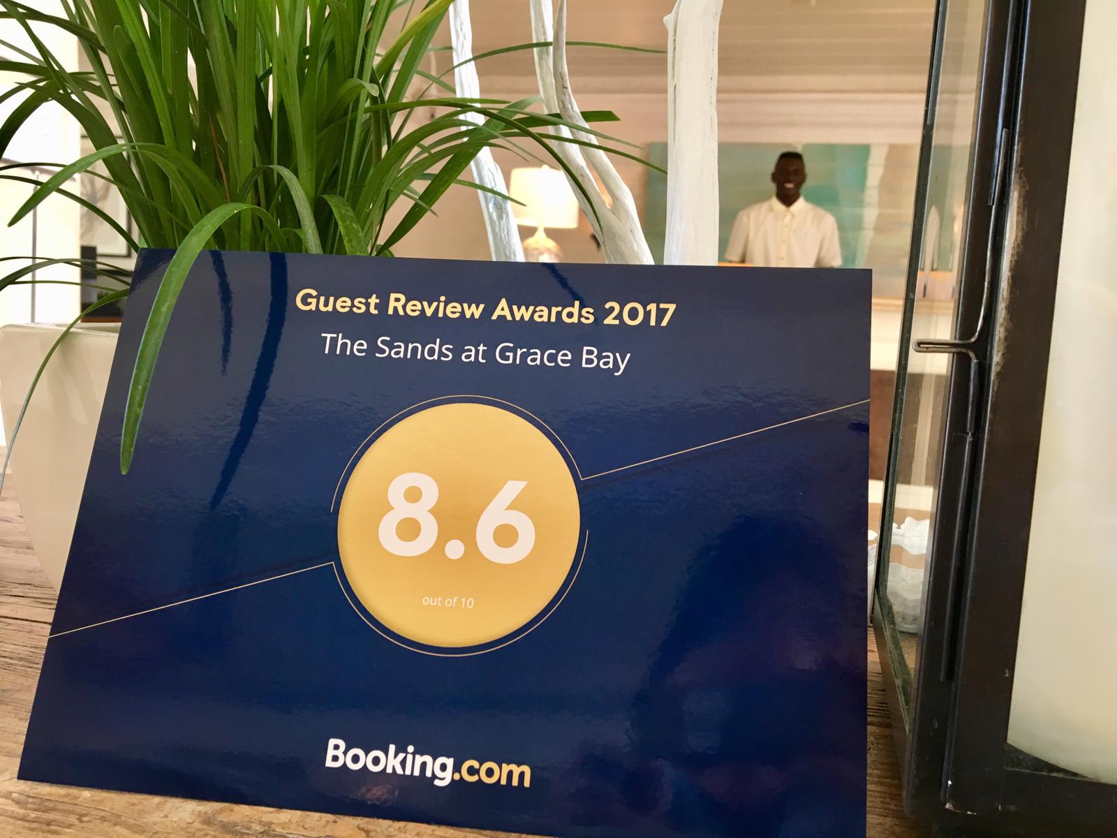 The Sands at Grace Bay receives Booking-dot-com Guest Review Awards